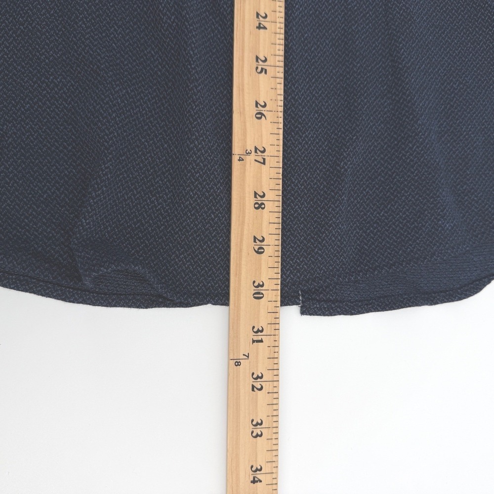 Haupt Shirt Mens M Navy Blue Modern Tailored Fit Textured Casual Long Sleeve NEW - Picture 9 of 11